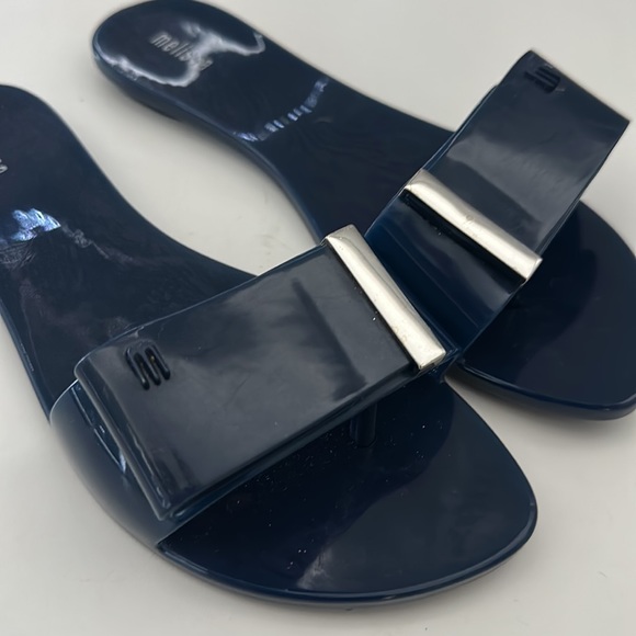 Melissa Navy Blue Lovely Slip-On Sandal Slide - Picture 2 of 7
